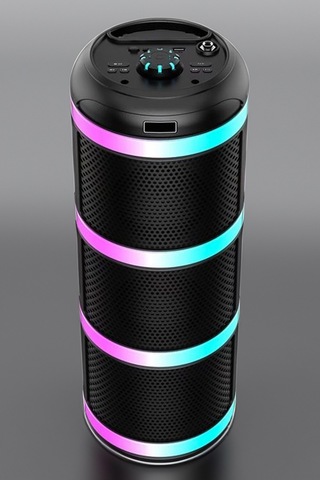 Thentech Partiler İçin Kablosuz Bluetooth 5.0 Bağlantılı Kablosuz Hoparlör Güçlü Kaliteli Ses Uzun Süre Şarj Siyah