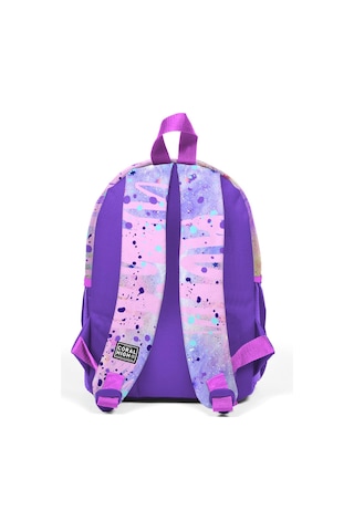 Minik Yuva Sırt Çantası Pembe Mor Fashion Girl Desenli İki Bölmeli 23555