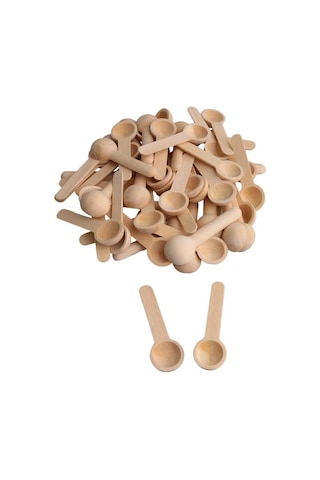 Bambu 6'lı Baharat Kaşığı Yuvarlak Uçlu Bambu Kaşık