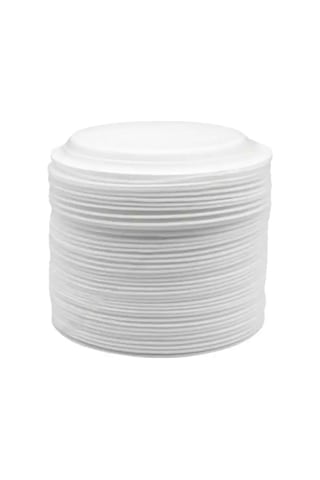 Köpük Tabak Yuvarlak Küçük Boy 100 Adet Çap:17cm Beyaz