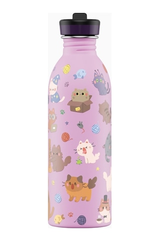 Kids Bottle Meow Friends Paslanmaz Çelik Çocuk Su Matarası 500 Ml Renkli