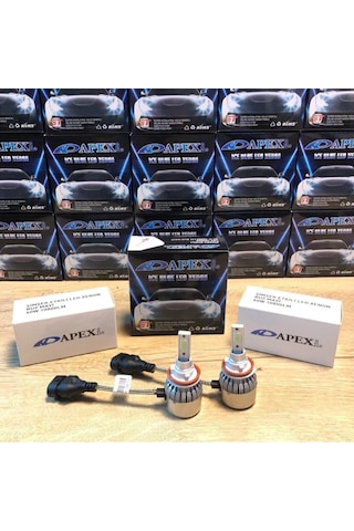 Xenon H11 Buz Mavi Led Xenon Şimşek Etkili-10800lm 12000k-