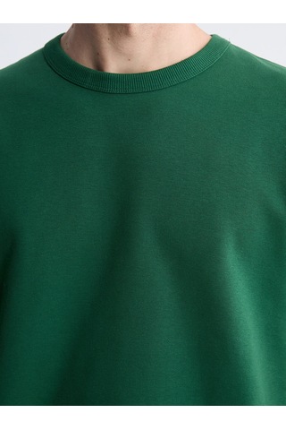 Lcw Vision Yeşil Bisiklet Yaka Erkek Kalın Sweatshirt