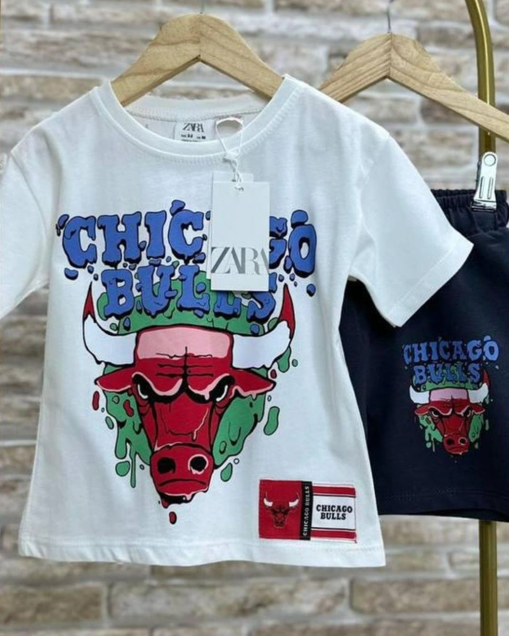 Cg Kids Chicago Bulls Erkek Çocuk Şortlu Alt Üst Takım Beyaz