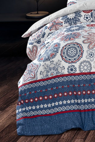 Lastikli Çarşaflı Tek Kişilik Nevresim Takımı Star Lacivert-gri