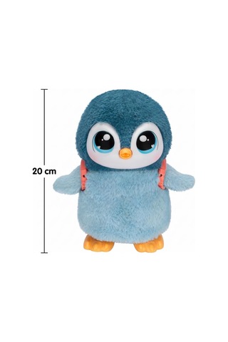 Gioc-hi Prezi-osi Lisanslı Sevimli Yürüyen Peluş Penguen 25+ Ses Ve İfadeli Tasmalı Akıllı Penguen
