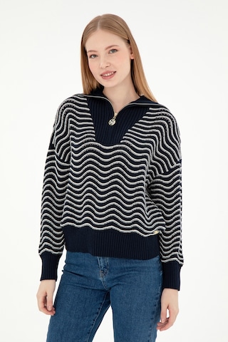 U.S. Polo Assn. Kadın Lacivert V Yaka Kazak 50293035-VR033