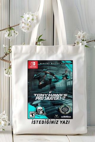 Art Hediye Tony Hawk's Pro Skater Oyun Baskılı Omuz Çanta Kişiye Özel Model 4 Çok Renkli
