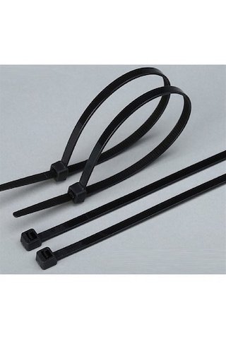 Pemsan 100 Adet 30cm X 3.6mm Plastik Cırt Kelepçe Siyah,kablo Bağı 30cm