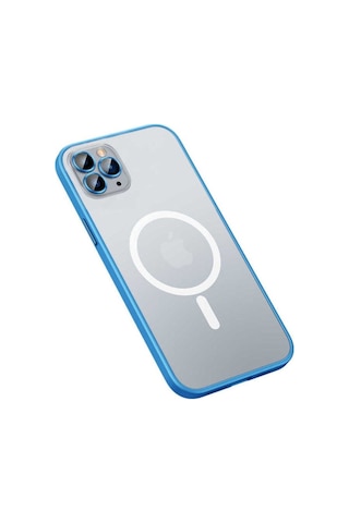 Apple Uyumlu iPhone 13 Pro Kılıf Zore Mokka Wireless Kapak Mavi