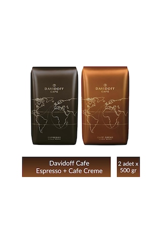 Davidoff Cafe Crema Ve Espresso Whole Beans Çekirdek 500 Gr X 2 Adet Çekirdek