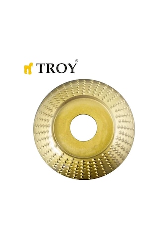 Troy 25077 Avuç Taşlama İçin Ahşap Aşındırıcı Disk, Yarı Küre, 125mm