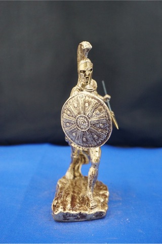 Mitolojik Tasarım Achilles Aşil - Ev Ofis Dekoratif Hediyelik Aksesuar 28 Cm Altın