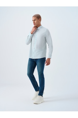 Regular Fit Erkek Gömlek U.kol Mint Yeşili