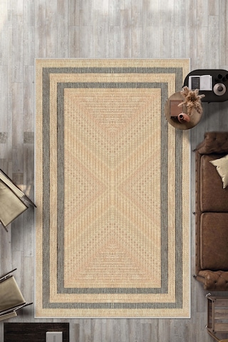 West Home Makinede Yıkanabilir Kaymaz Taban Leke Tutmaz Bej Salon Halısı Mutfak Halısı Ve Yolluk Wh 594 Beige