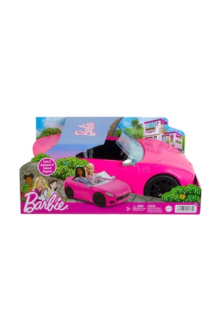 Barbie Araba Dönen Tekerlekleri Olan, 2 Kişilik, Üstü Açık Barbie Araç, 3-7 Yaş Arası Çocuklar İçin Hbt92