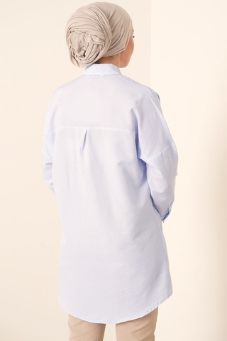 Bigdart 5845 Tesettür Tunik - Açık Mavi 001