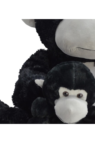 Peluş Yavrulu Goril 70 Cm 62930 Siyah