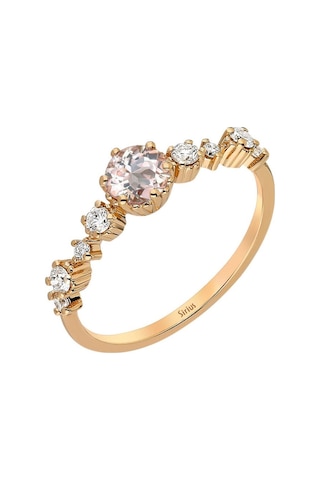 Sirius Pırlanta Ve Morganite Taşlı Petra Yüzük 0802R0027