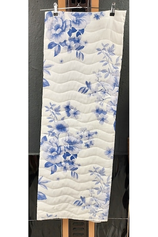 Ogi Home Pamuklu Çok Amaçlı Desenli Tek Kişilik Pike, Yatak Ört 160x230 - Mavi-beyaz Mavi