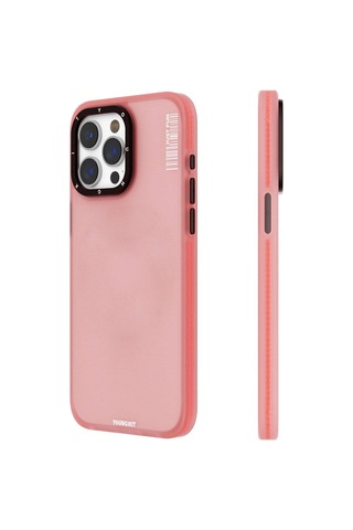 Apple  Uyumlu iPhone 15 Pro Kılıf Buzlu Mat Tasarım Youngkit Colored Sand Serisi Kapak Siyah
