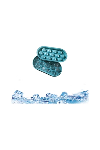 13 Bölmeli Kristal Tasarım Buz Topu Yapma Kalıbı Al4340 Mavi