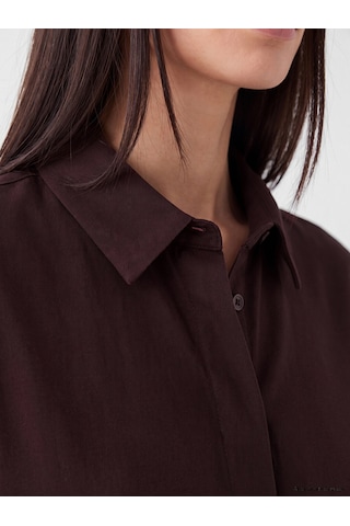 Lcw Everyday Kahverengi Gabardin Kadın Gömlek Tunik