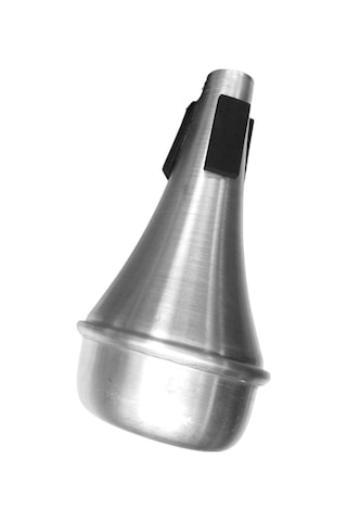 Homyl Trompet Düz Susturucu Alüminyum Alaşımlı Caz Gümüş