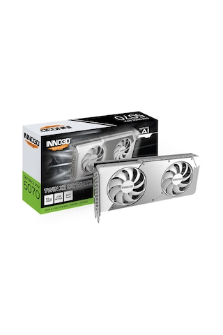 Inno3D GeForce RTX5070 N50702-12D7X-195064W Twin x2 OC 12 GB GDDR7 192 Bit Ekran Kartı Beyaz