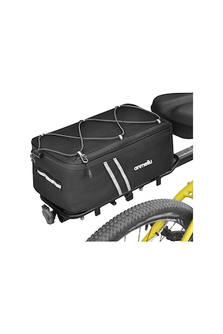 Padalink 7l Ergonomik Bisiklet Bagaj Çantası: Yağmurluklu, Siyah Polyester, Konforlu Seyahat İçin Tasarlanmış Çok Renkli