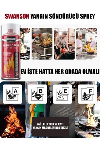 3 Adet Yangın Söndürücü - Yangın Savar Sprey 500ml + 500 Ml + 500 Ml Ev - Ofis - Oto Araç Ateş Boğucu Köpük Tabaka Oluşturur Go53/03665