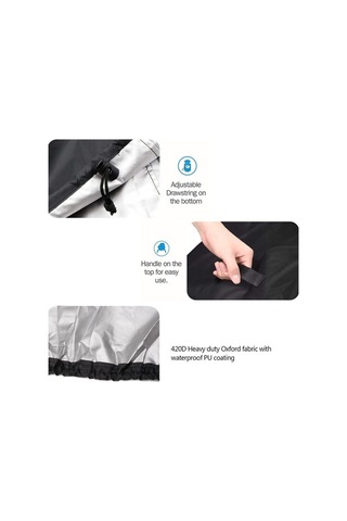 Besthome1 Bbq Mangal Koruması, 420d Oxford, Yağmursuz & Tozsuz, Dış Mekan, 71x68 Cm + Koltuk, 2 Boyut, Çok Renk Çok Renkli