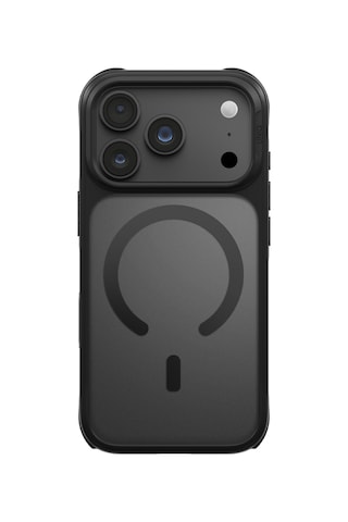 Apple iPhone Uyumlu 18 Pro Max Kılıf Parmak İzi Ve Leke Tutmaz Veren Serisi Buzlu Transparan Magsafe Kapak Siyah