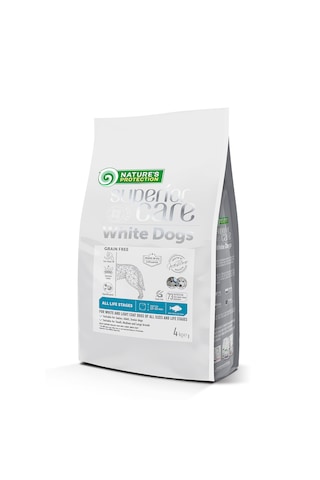 Nature's Protection Superior Care Beyaz Tüylü Köpekler İçin Tahılsız Beyaz Balıklı Tüm Irklar Ve Tüm Yaşam Evreleri Köpek Maması 4kg