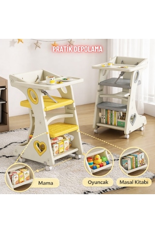 Bebek Mama Sandalyesi Eğitici Çocuk Gelişim Sandalyesi Ve Mutfak Merdiven Ve Öğrenme Kulesi