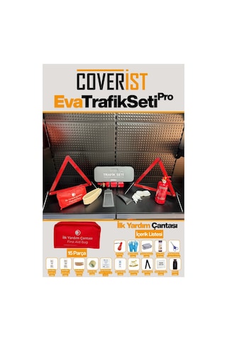Eva Trafik Seti Plus - 1 Kg Yangın Tüpü - 2 Yıllık - Gri - Bronz Paket
