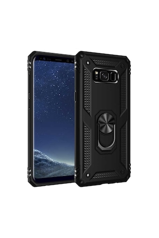 Galaxy S8 Plus Kilif Zore Vega Yüzüklü Standli Zirh Kilif 556703770