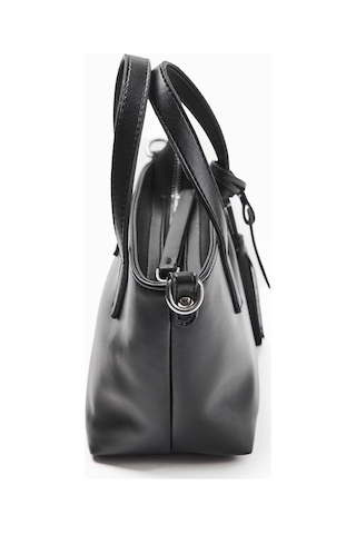 Molene Siyah Püskül Detaylı Mini Tote Çanta