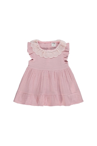 Civil Baby Yaka Dantelli 6-18 Ay Elbise - Pudra SOMON