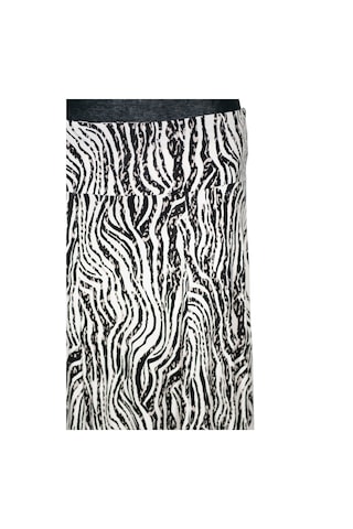 Barem Kadın Arzu Korsajlı 6 Parçalı Desenli Penye Siyah Etek D55 Siyah