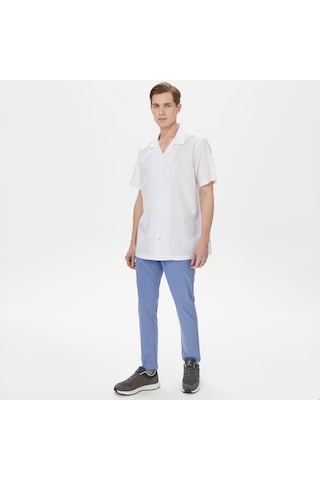 Nautica Erkek Beyaz Classic Fit Kısa Kollu Gömlek Düz W35511t Beyaz