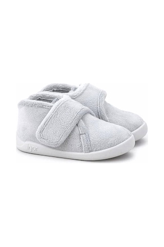 İgor Unisex Çocuk Homie Cırtlı Yumuşak Panduf - Gri 017-piedra