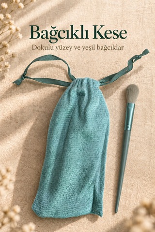 Taşınabilir Ergonomik Yapılı 13 Adet Fiber Kıllı Yüz Ve Göz Makyaj Fırçası Seti - Lisinya