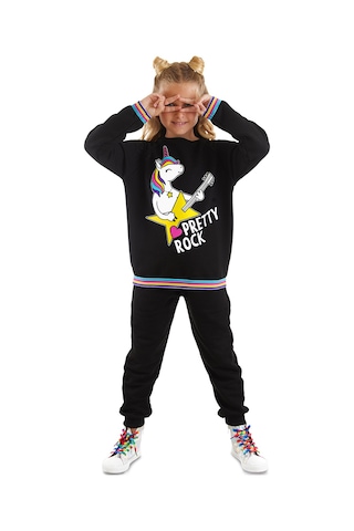 Denokids Mshb&g Rock Unicorn Kız Çocuk Eşofman Takım Renkli Çok Renkli