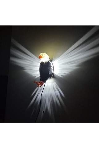 Work3d Adaptörlü Renkli Kartal Aplik Beyaz