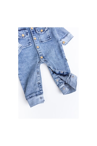 Esnek Erkek Bebek Kot Tulum 100% Cotton mavi