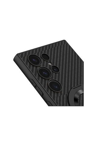 Galaxy Uyumlu S24 Ultra Wireless Şarj Özellikli Zore Kıpta Standlı M-safe Silikon Kapak 1