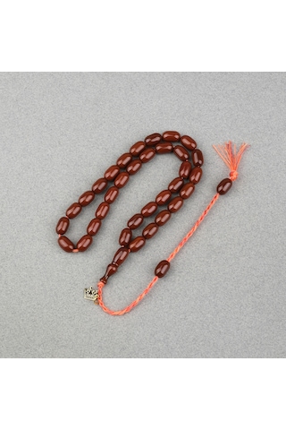 Omari Sıkma Kehribar Kapsül Kesim Oturtma İmameli Sistemli 7x12mm Tesbih 32401453
