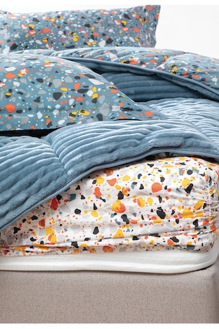 Yataş Bedding Terazzo Tek Kişilik Triola Set - Indigo
