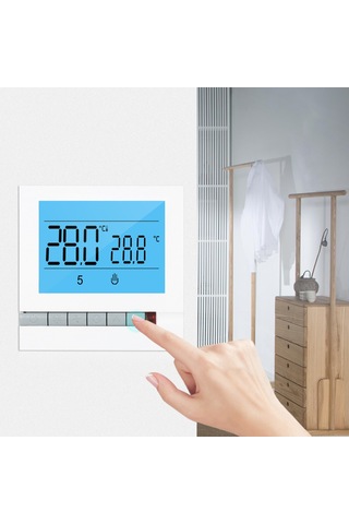 Elektrikli Isıtma İçin Programlanabilir Akıllı Termostat Arka Aydınlatmalı Büyük Lcd Ekran Elektrikli Zemin Isıtma Sıcaklık Kontrol Cihazı